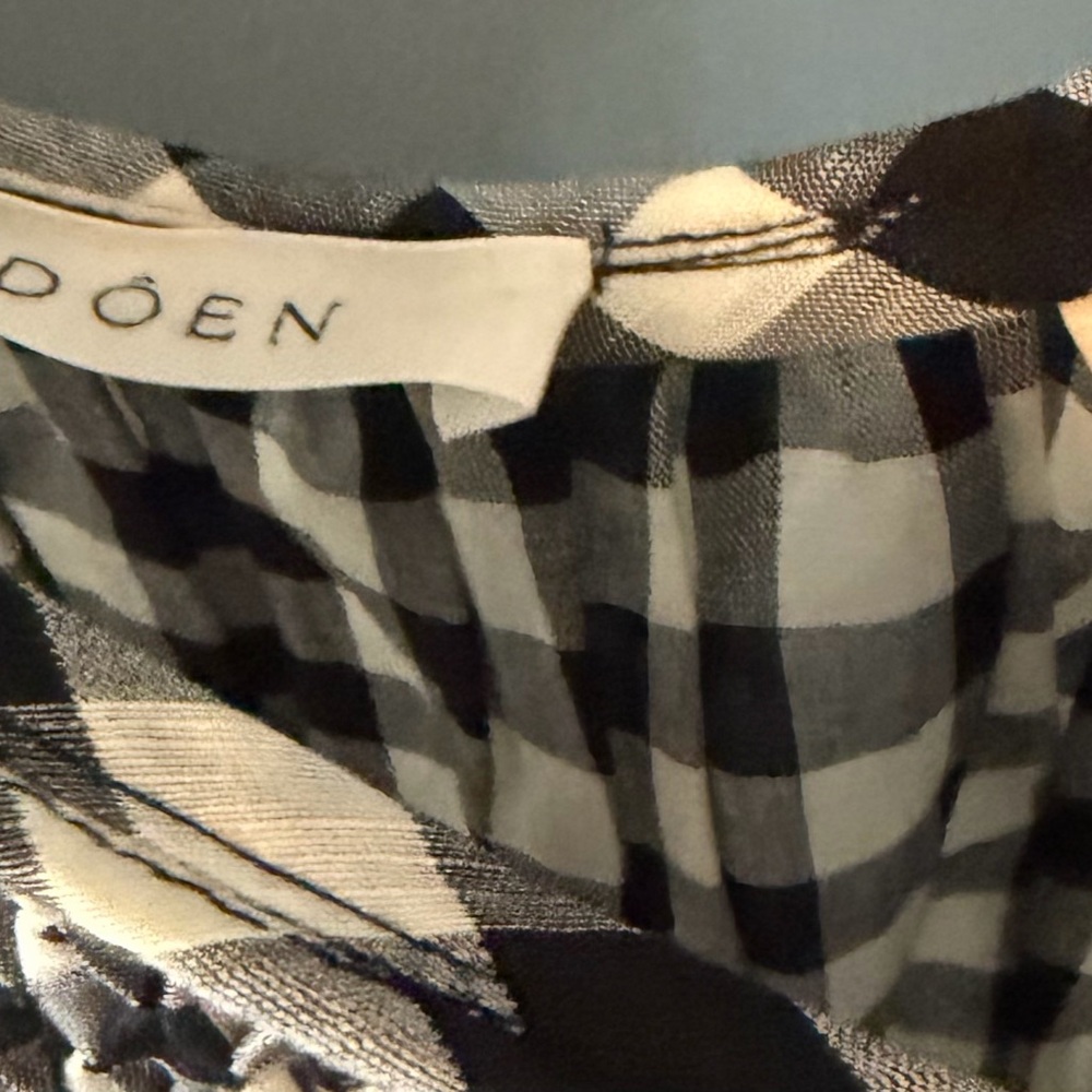 Doen Leslie Gingham Pleated Maxi Dress in Marilyn Plaid, Size Small - Picture 10 of 10